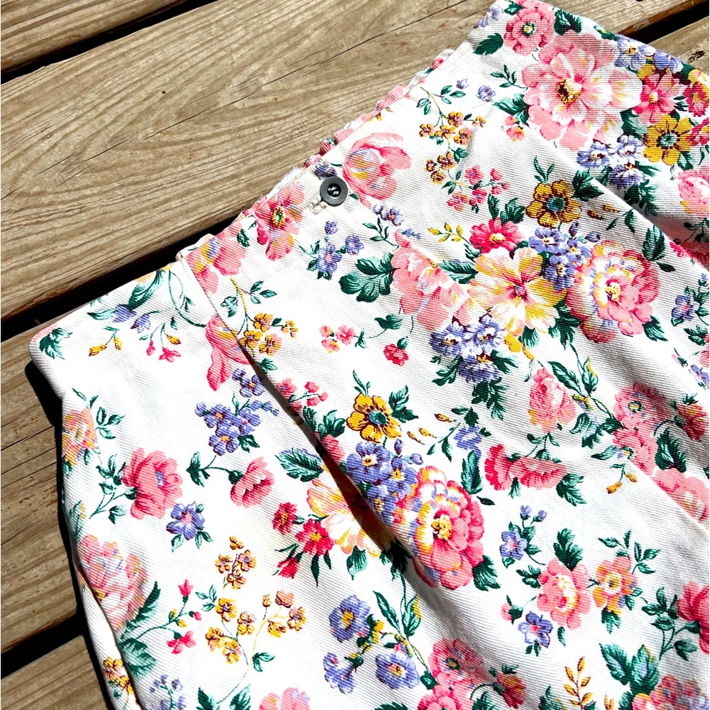 Vintage floral denim midi of your dreams!